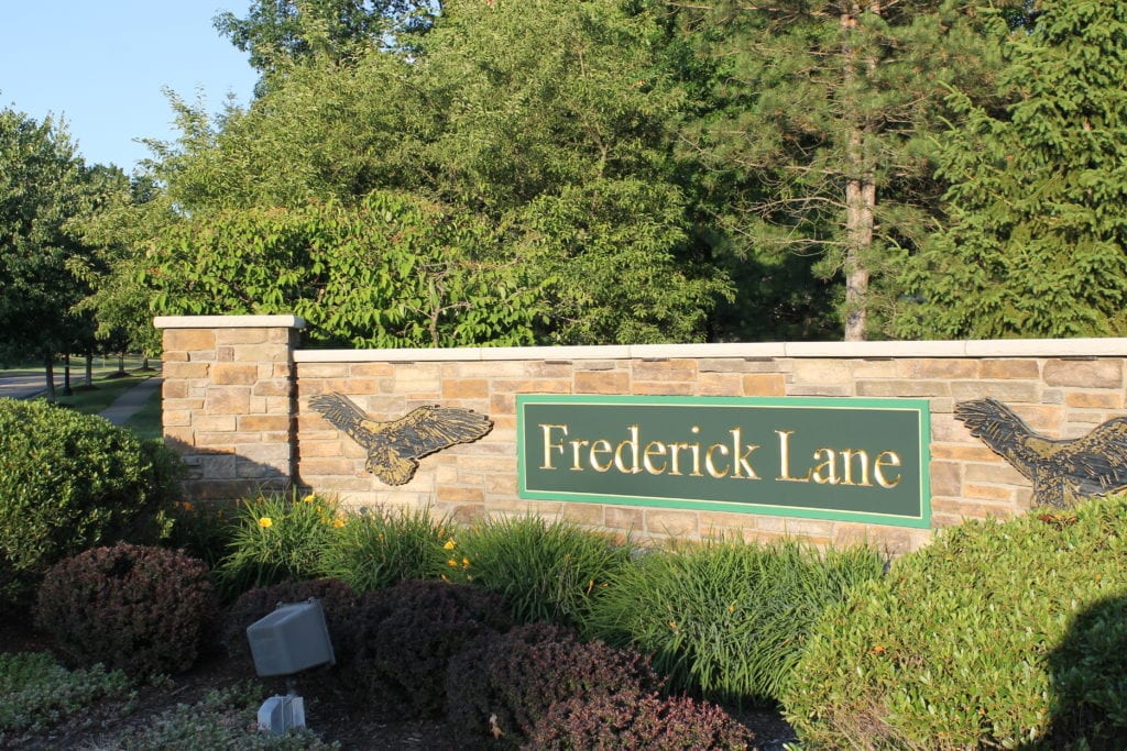 frederick lane curved sign